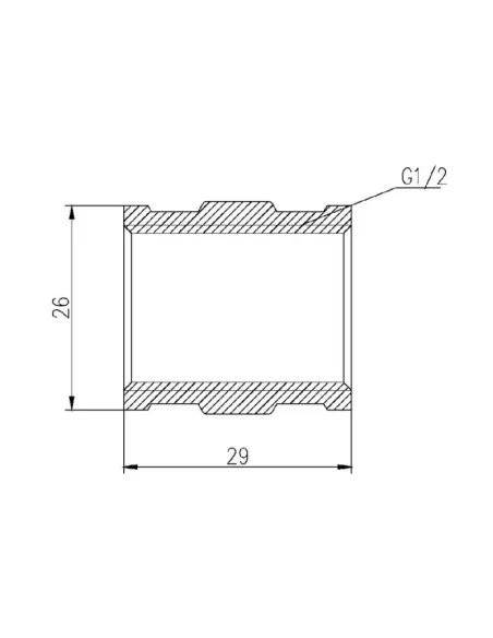 Муфта латунная SD Forte ВВ SF35615 1/2 дюйма - 2