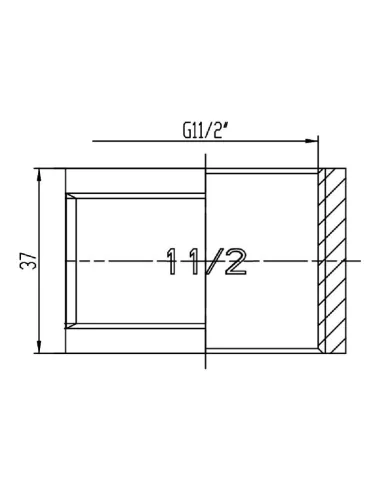 Муфта латунная SD Forte ВВ SF35640 1 1/2 дюйма - 2