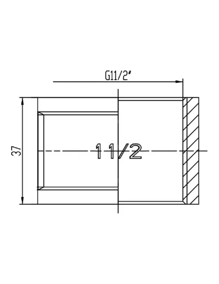 Муфта латунна SD Forte ВВ SF35640 1 1/2 дюйма - 2