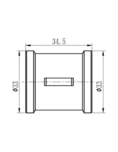 Муфта латунна SD Forte ВВ SF356H20 хром, 3/4 дюйми - 2