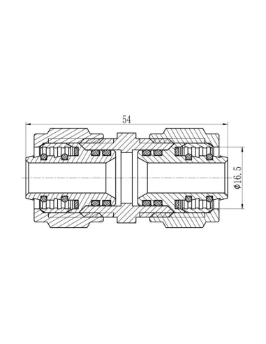 Муфта обтискна SD Forte SF170W1616 16 мм - 2