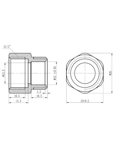 Муфта обтискна SD Forte У SF171W1615 16 х 1/2 дюйма - 2