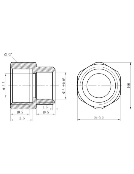 Муфта обжимная SD Forte В SF171W1615 16 х 1/2 дюйма - 2