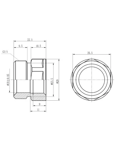 Муфта обтискна SD Forte У SF171W2015 20 х 1/2 дюйма - 2