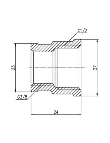 Муфта редукційна SD Forte ВВ SF357159 1/2 х 3/8 дюйма - 2