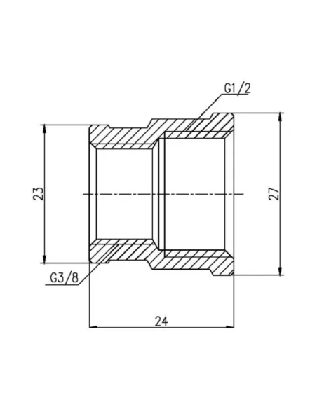 Муфта редукційна SD Forte ВВ SF357159 1/2 х 3/8 дюйма - 2