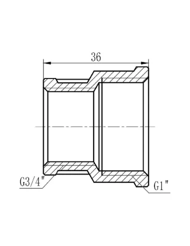 Муфта редукційна SD Forte ВВ SF3572520 1 х 3/4 дюйма - 2