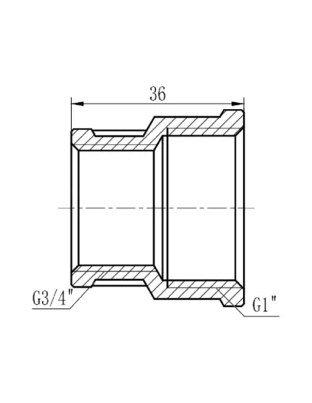 Муфта редукційна SD Forte ВВ SF3572520 1 х 3/4 дюйма - 2 Муфта редукційна SD Forte ВВ SF3572520 1 х 3/4 дюйма - 2