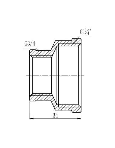 Муфта редукційна SD Forte ВВ SF3573220 1 1/4 х 3/4 дюйма - 2