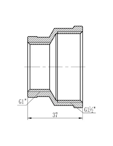 Муфта редукційна SD Forte ВВ SF3574025 1 1/2 х 1 дюйм - 2
