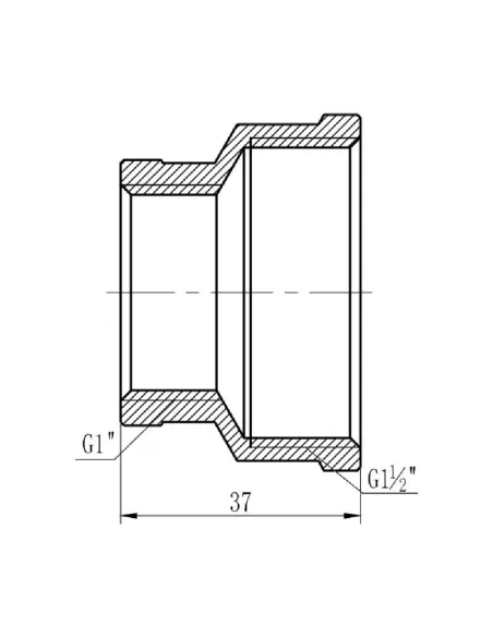 Муфта редукційна SD Forte ВВ SF3574025 1 1/2 х 1 дюйм - 2