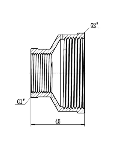 Муфта редукционная SD Forte ВВ SF3575025 2 х 1 дюйм - 2