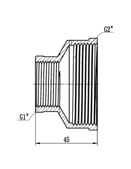 Муфта редукционная SD Forte ВВ SF3575025 2 х 1 дюйм - 2