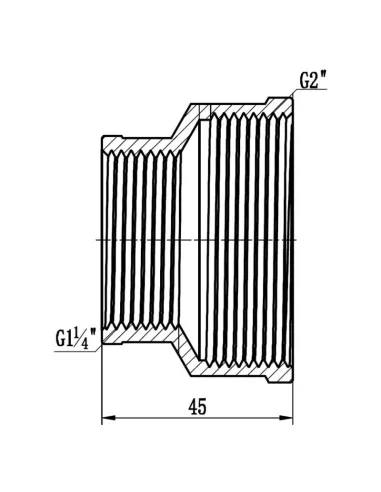 Муфта редукційна SD Forte ВВ SF3575032 2 х 1 1/4 дюйма - 2