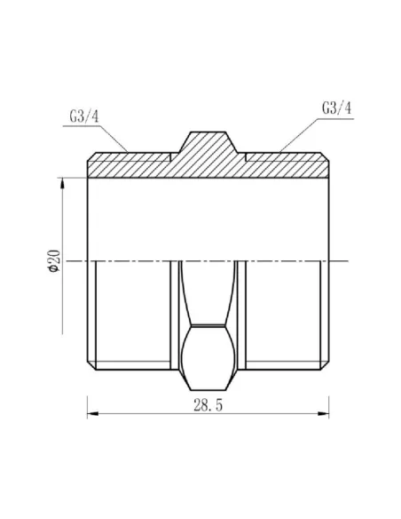 Ниппель латунный SD Forte SF35820 3/4 дюйма - 2