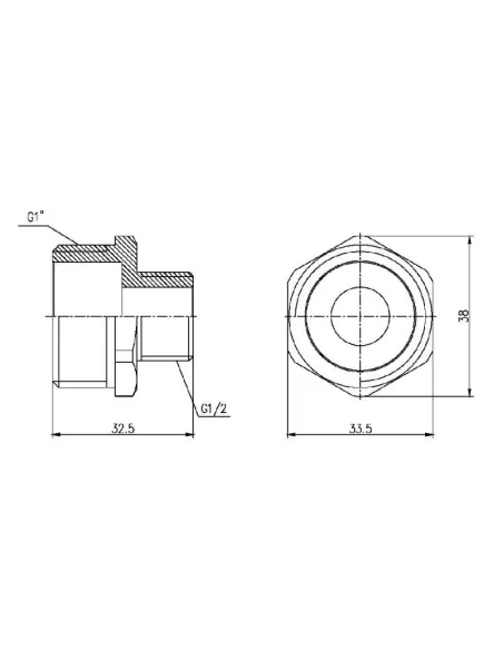 Ніпель редукційний SD Forte SF3592515 1 х 1/2 дюйма - 2