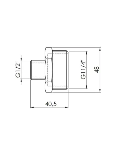 Ниппель редукционный SD Forte SF3593215 1 1/4 х 1/2 дюйма - 2