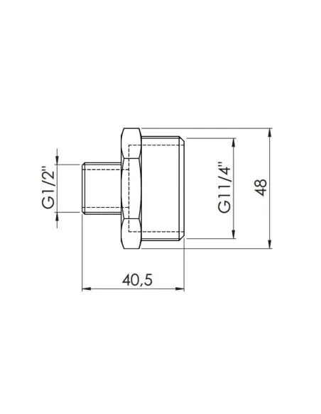 Ниппель редукционный SD Forte SF3593215 1 1/4 х 1/2 дюйма - 2