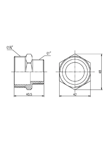 Ніпель редукційний SD Forte SF3593225 1 1/4 х 1 дюйм - 2
