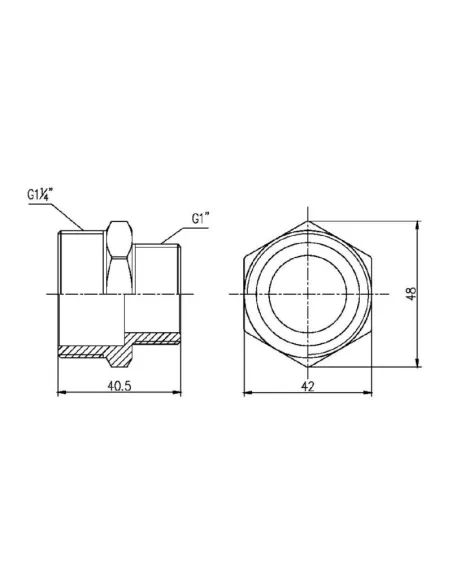 Ниппель редукционный SD Forte SF3593225 1 1/4 х 1 дюйм - 2