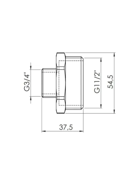 Ниппель редукционный SD Forte SF3594020 1 1/2 х 3/4 дюйма - 2