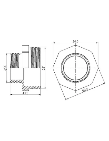 Ниппель редукционный SD Forte SF3595032 2 х 1 1/4 дюйма - 2