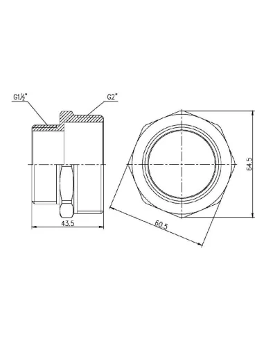 Ніпель редукційний SD Forte SF3595040 2 х 1 1/2 дюйма - 2