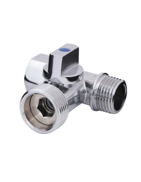 Приладовий кран кульовий SD Forte SF186W152015 потрійний 1/2 х 3/4 х 1/2 дюйма - 1