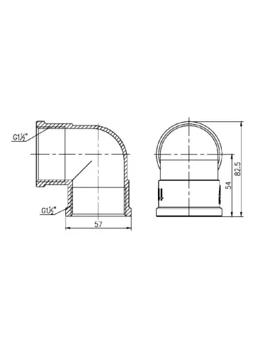 Кутник латунний SD Forte ВВ SF36840 1 1/2 дюйма - 2