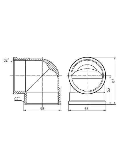 Уголок латунный SD Forte ВВ SF36850 2 дюйма - 2