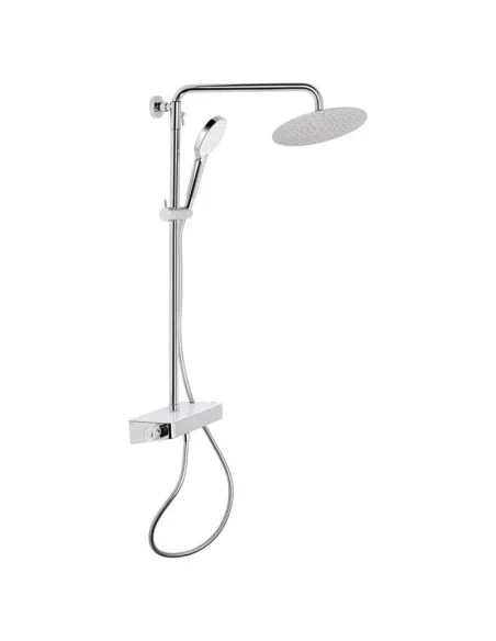 Душевая система с термостатом Q-Тap Sloup QTSL57T105VOGC, хром, белая - 1