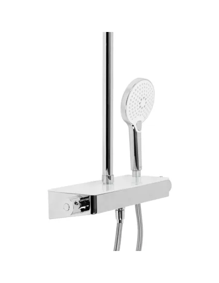 Душевая система с термостатом Q-Тap Sloup QTSL57T105VOGC, хром, белая - 6