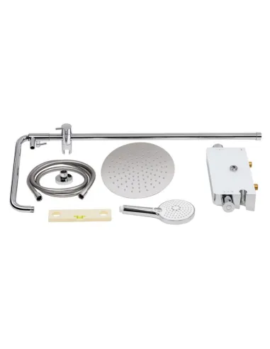 Душевая система с термостатом Q-Тap Sloup QTSL57T105VOGC, хром, белая - 10
