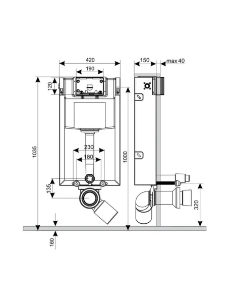 Инсталляция для унитаза Q-Tap Nest QT0134M429, 6 л - 2 Инсталляция для унитаза Q-Tap Nest QT0134M429, 6 л - 2