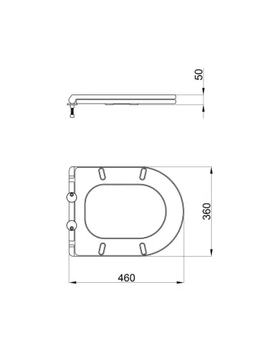 Сидіння для унітазу Q-Tap Robin Scorpio Slim QT99HY2049W, мікроліфт - 2