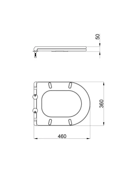 Сидіння для унітазу Q-Tap Robin Scorpio Slim QT99HY2049W, мікроліфт - 2