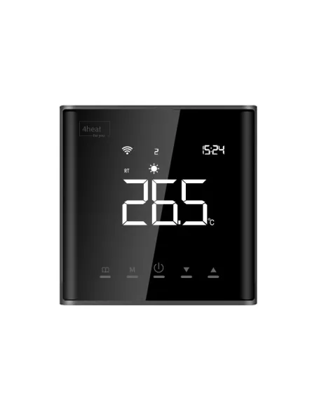 Терморегулятор для теплої підлоги 4Heat AE-669 чорний сенсорний - 6