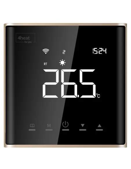 Терморегулятор для теплого пола 4Heat AE-669 золото сенсорный с Wi-Fi - 1