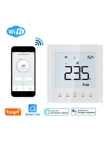 Терморегулятор для теплої підлоги 4Heat AE669DB білий сенсорний з Wi-Fi - 2