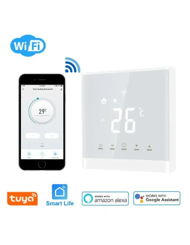 Терморегулятор для теплої підлоги 4Heat AE667 білий сенсорний з WiFi - 2