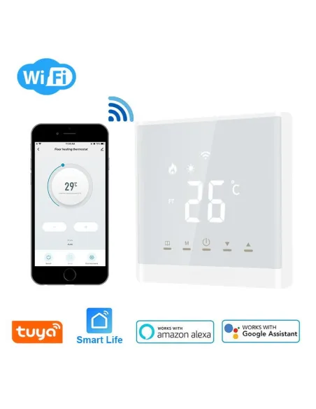 Терморегулятор для теплої підлоги 4Heat AE667 білий сенсорний з WiFi - 2