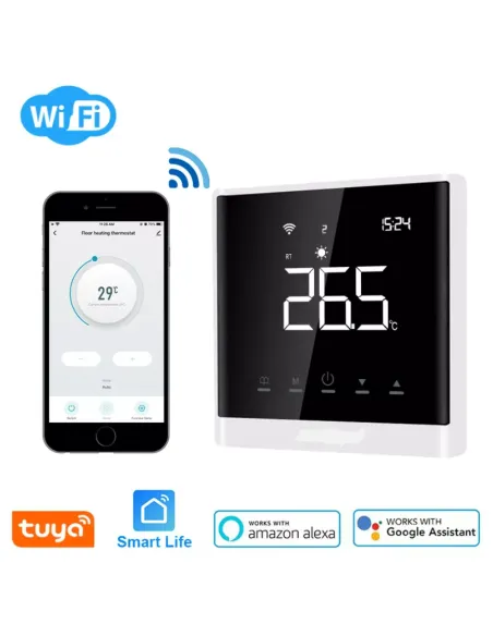 Терморегулятор для теплого пола 4Heat AE-668W белый сенсорный с WiFi - 2