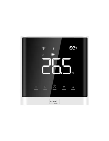 Терморегулятор для теплої підлоги 4Heat AE-668W білий сенсорний з WiFi - 4