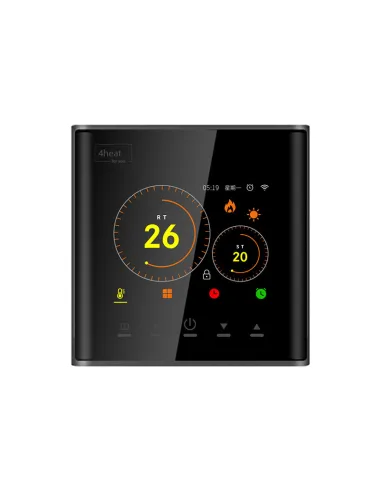 Терморегулятор для теплої підлоги 4Heat AE-740 чорний, кольоровий дисплей, сенсорний з WiFi - 5