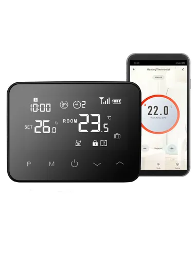 Терморегулятор для котла 4Heat WT-20 черный сенсорный беспроводной программатор с WiFi - 2