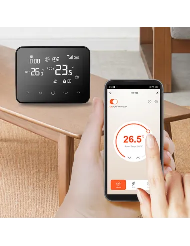 Терморегулятор для котла 4Heat WT-20 черный сенсорный беспроводной программатор с WiFi - 4