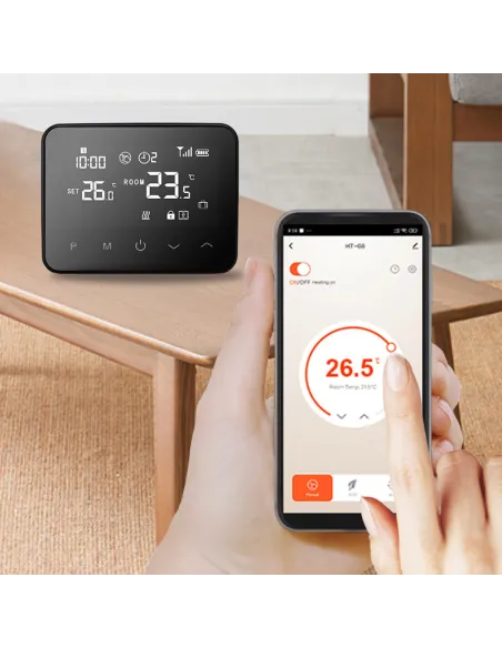 Терморегулятор для котла 4Heat WT-20 черный сенсорный беспроводной программатор с WiFi - 4