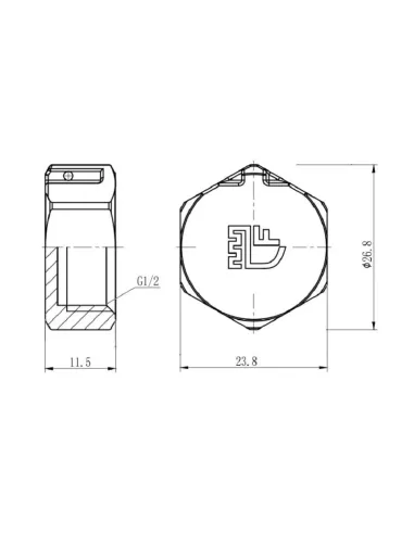 Заглушка латунная SD Forte ВР SF35215 1/2 дюйма - 2