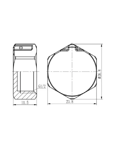 Заглушка латунная SD Forte НР SF353H15 хром, 1/2 дюйма - 2