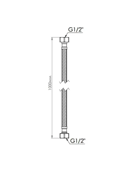 Шланг для подвода воды SD Forte ВВ SF391W100 латунь, 1,0 м - 2